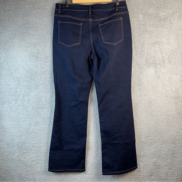 No Boundaries Women's Juniors 17 Blue High Rise Mom Dark Wash Relaxed Fit Denim - Picture 5 of 9